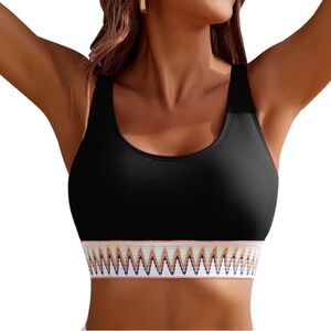 AIMAGE Black Bikini Top